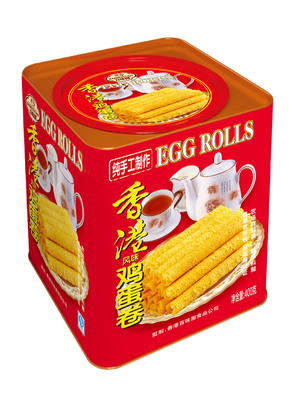 400g香港鸡蛋卷罐
